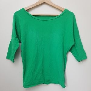 Bright green blouse